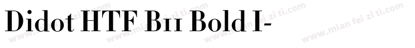 Didot HTF B11 Bold I字体转换